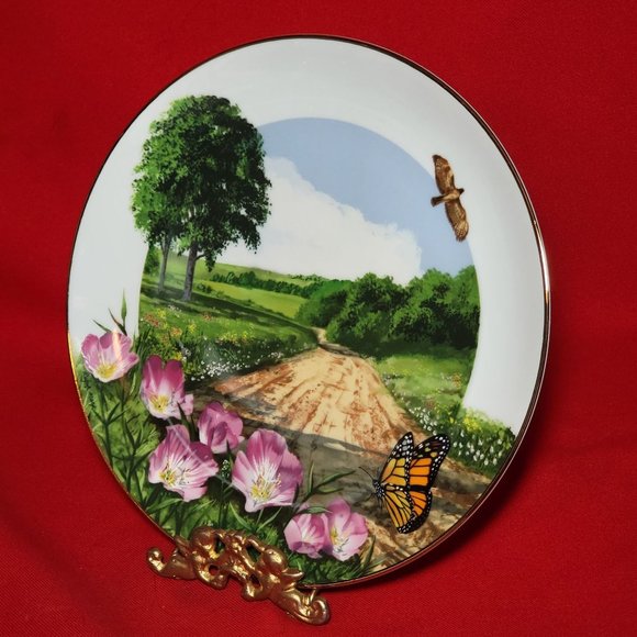 VTG Decorative Plate Royal Windsor Buttercup Wildflowers of the South Gold Trim - Picture 7 of 12